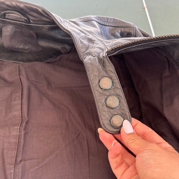 Karl largerfeld Men's Black Leather Jacket M - Picture 7 of 9